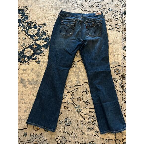 Levi's Women's 515 Bootcut Jeans Size 12 Blue Medium Wash Denim Button Pockets - Picture 2 of 8